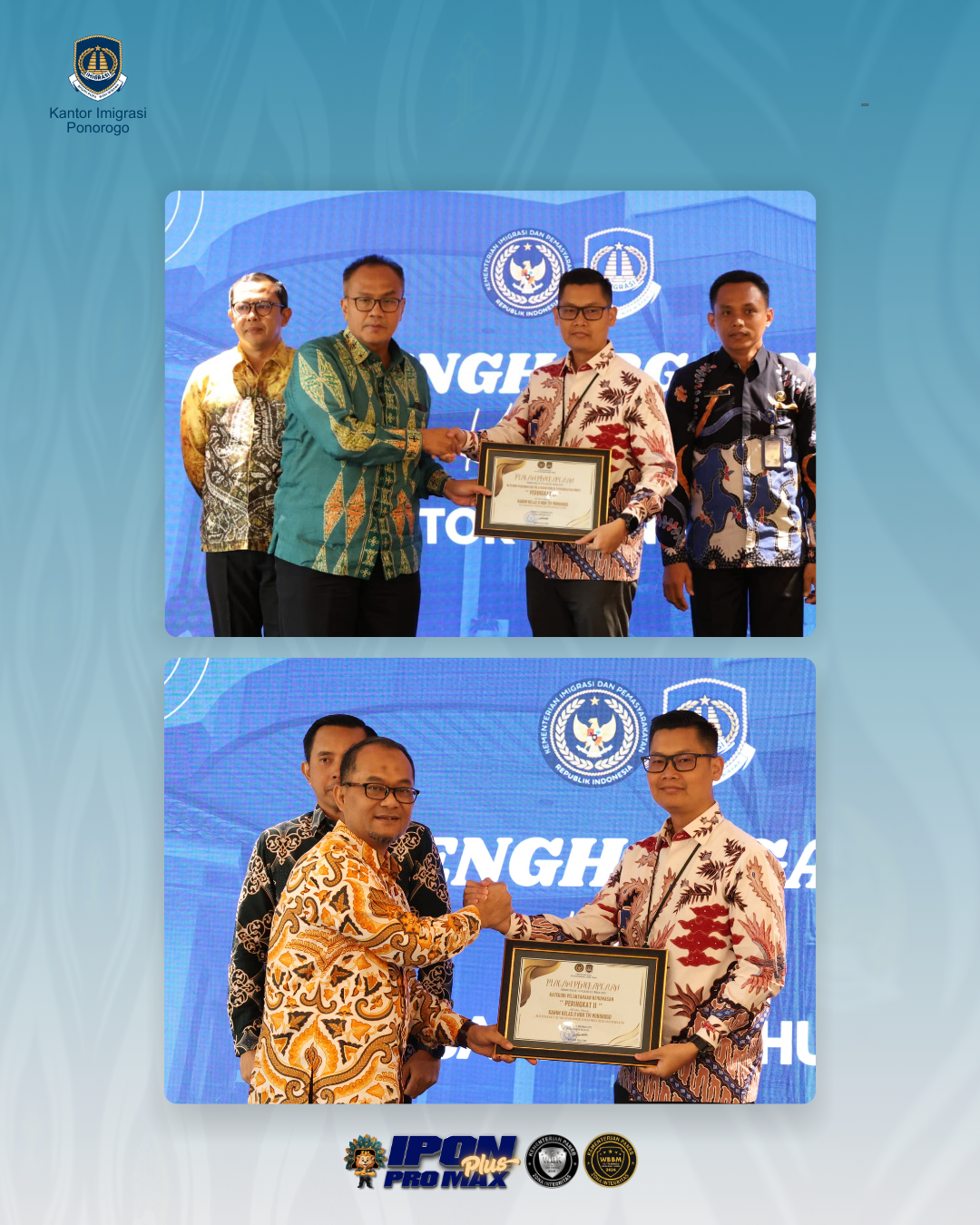 Imigrasi Ponorogo Raih 3 Penghargaan dari Kakanwil Ditjenim Jawa Timur dalam Kegiatan Evaluasi Kinerja Tahun Anggaran 2025