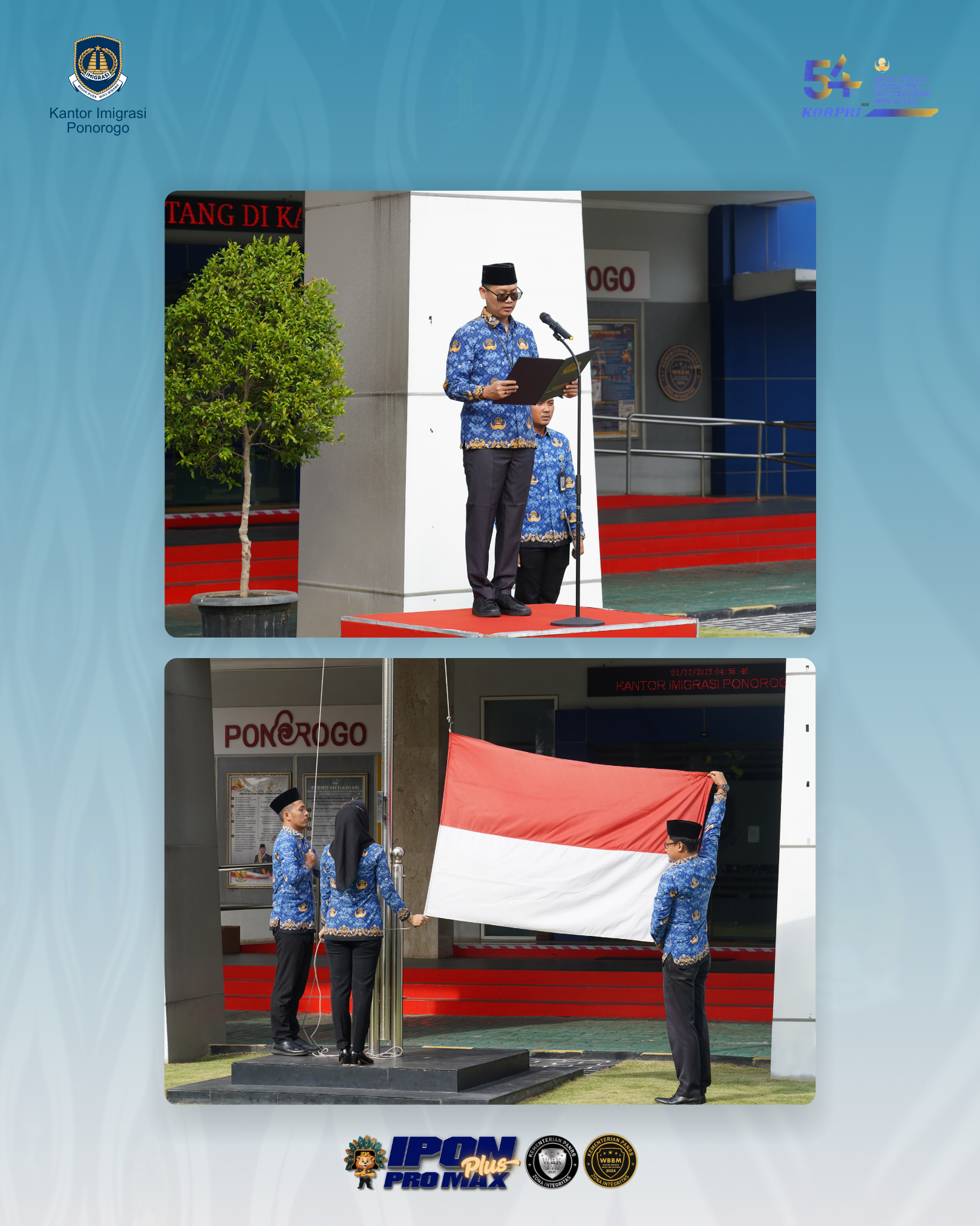 Kantor Imigrasi Ponorogo Gelar Upacara HUT ke-54 KORPRI sebagai Komitmen Penguatan Integritas, Profesionalitas, dan Pengabdian ASN